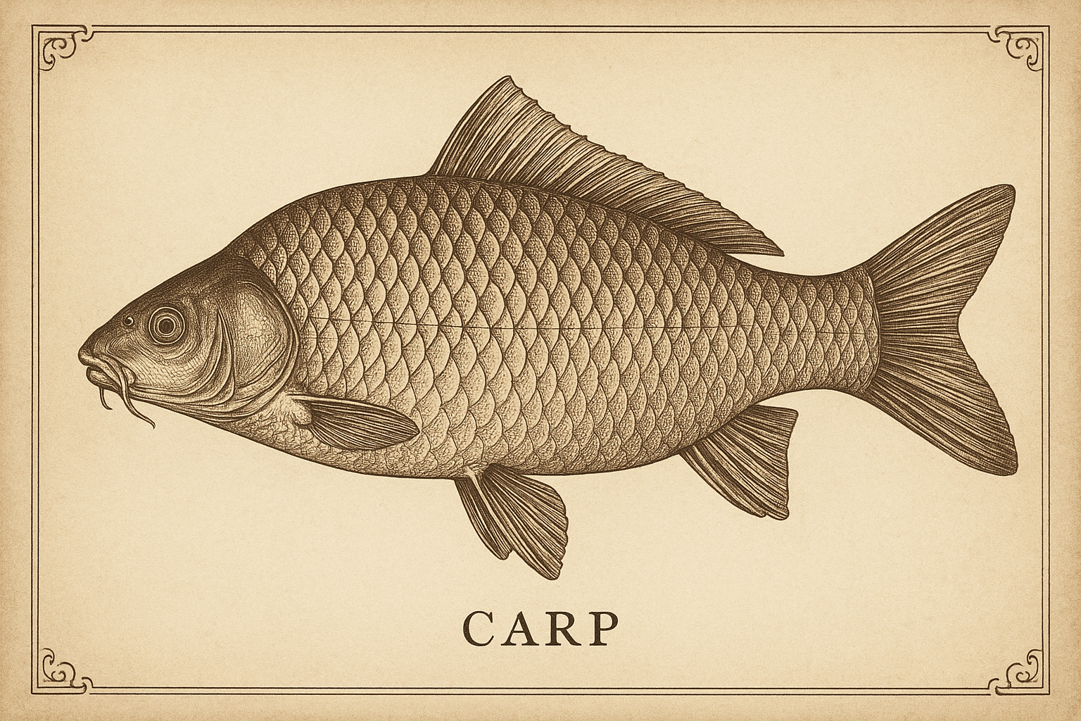Carp old style picture 